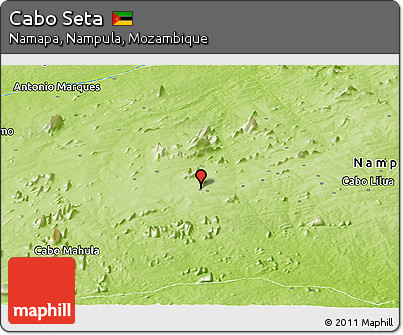 Physical Panoramic Map of Cabo Seta