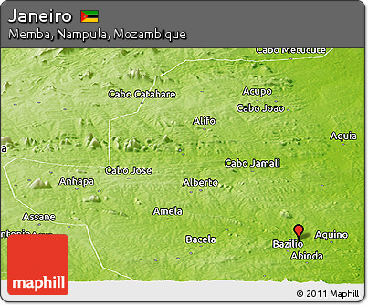 Physical Panoramic Map of Janeiro