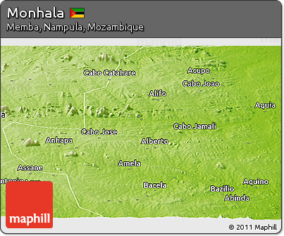 Physical Panoramic Map of Monhala