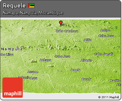 Physical Panoramic Map of Requele