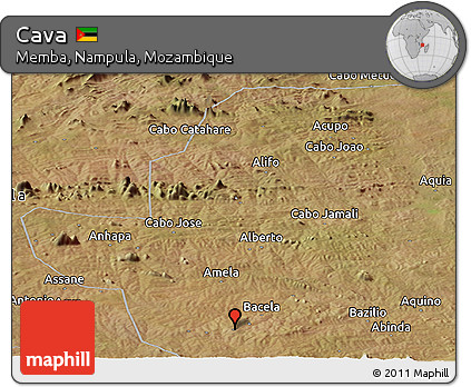 Satellite Panoramic Map of Cava