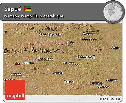 Satellite Panoramic Map of Sapué