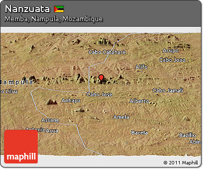 Satellite Panoramic Map of Nanzuata