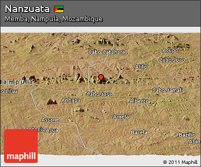 Satellite Panoramic Map of Nanzuata