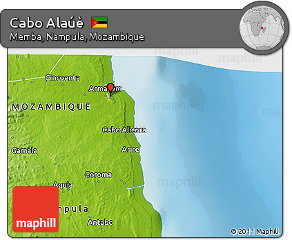 Physical 3D Map of Cabo Alaúè