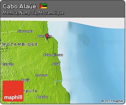 Physical 3D Map of Cabo Alaúè