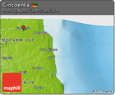 Physical 3D Map of Cincoenta