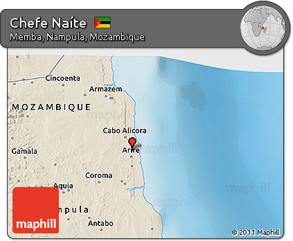 Shaded Relief 3D Map of Chefe Naíte