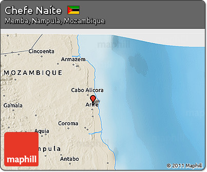 Shaded Relief 3D Map of Chefe Naíte