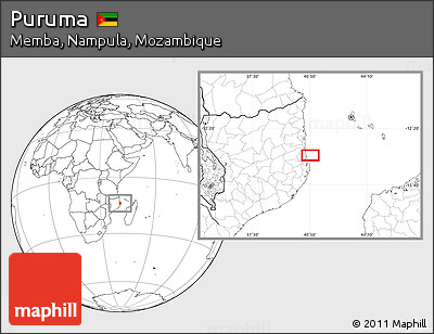 Blank Location Map of Puruma