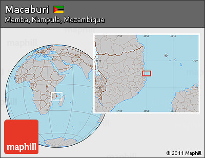 Gray Location Map of Macaburi