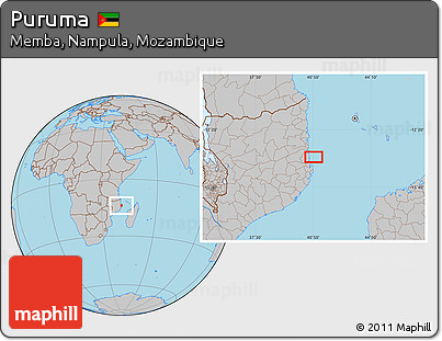 Gray Location Map of Puruma