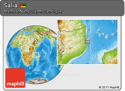 Physical Location Map of Salia