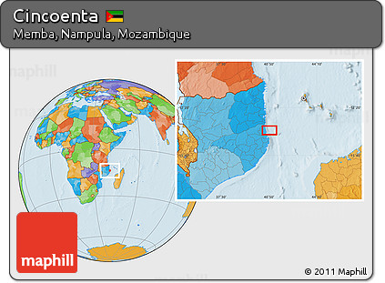 Political Location Map of Cincoenta