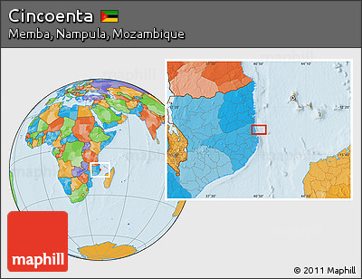 Political Location Map of Cincoenta