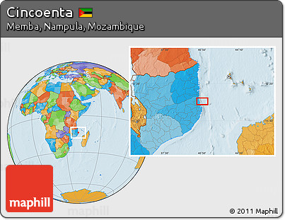 Political Location Map of Cincoenta