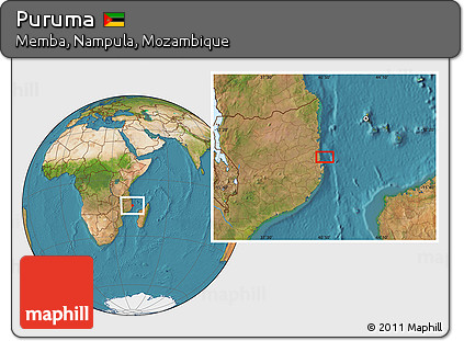 Satellite Location Map of Puruma