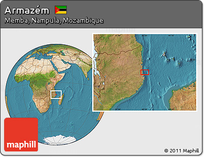 Satellite Location Map of Armazém