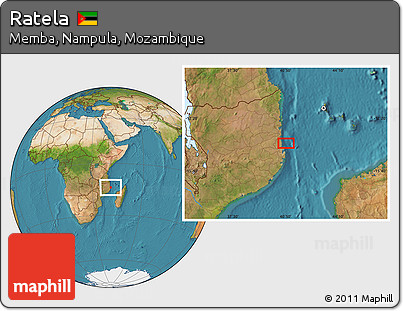 Satellite Location Map of Ratela