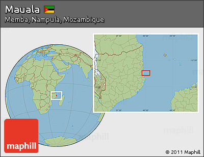 Savanna Style Location Map of Mauala