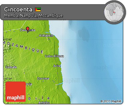 Physical Map of Cincoenta