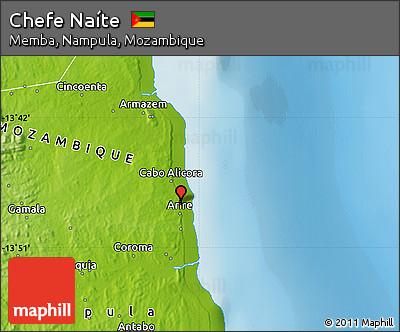 Physical Map of Chefe Naíte