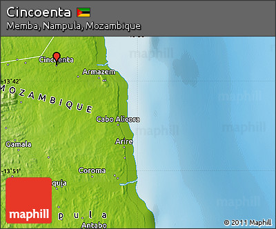 Physical Map of Cincoenta