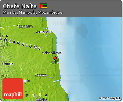 Physical Map of Chefe Naíte