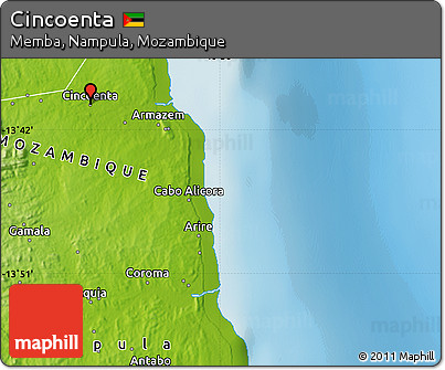 Physical Map of Cincoenta