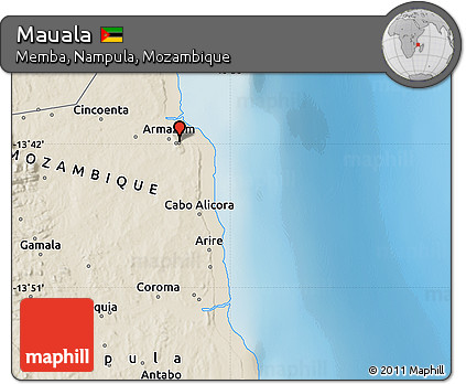 Shaded Relief Map of Mauala