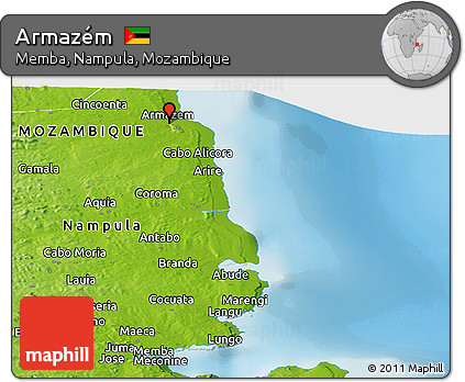Physical Panoramic Map of Armazém