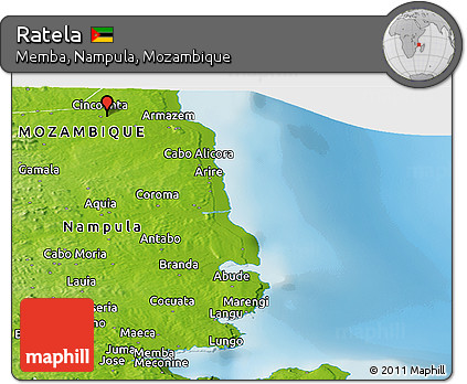 Physical Panoramic Map of Ratela