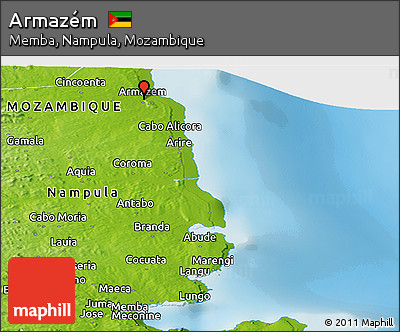 Physical Panoramic Map of Armazém