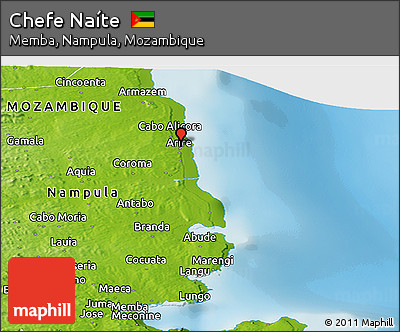 Physical Panoramic Map of Chefe Naíte