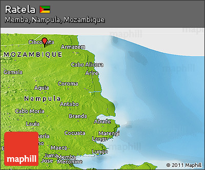 Physical Panoramic Map of Ratela