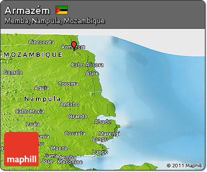 Physical Panoramic Map of Armazém