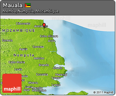 Physical Panoramic Map of Mauala