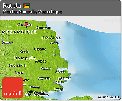 Physical Panoramic Map of Ratela