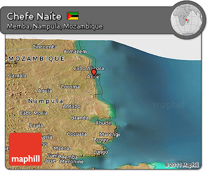 Satellite Panoramic Map of Chefe Naíte
