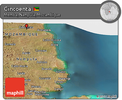Satellite Panoramic Map of Cincoenta