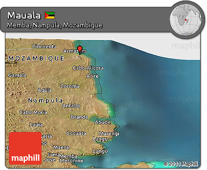 Satellite Panoramic Map of Mauala
