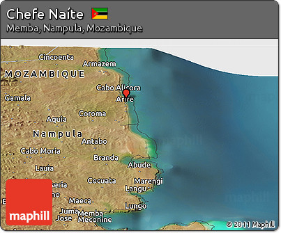 Satellite Panoramic Map of Chefe Naíte