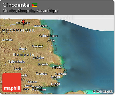 Satellite Panoramic Map of Cincoenta