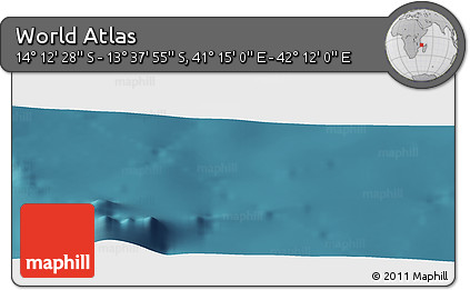 Satellite Panoramic Map of the Area around 13° 55' 11" S, 41° 43' 30" E