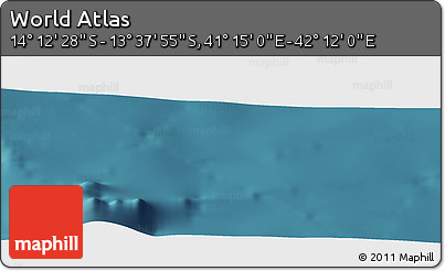 Satellite Panoramic Map of the Area around 13° 55' 11" S, 41° 43' 30" E
