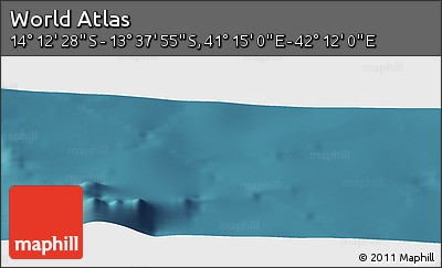 Satellite Panoramic Map of the Area around 13° 55' 11" S, 41° 43' 30" E