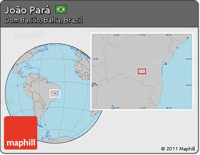Gray Location Map of João Pará
