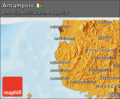 Political 3D Map of Antampolo