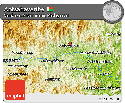 Physical 3D Map of Antsahavaribe