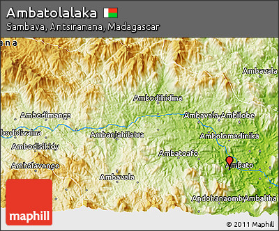 Physical 3D Map of Ambatolalaka